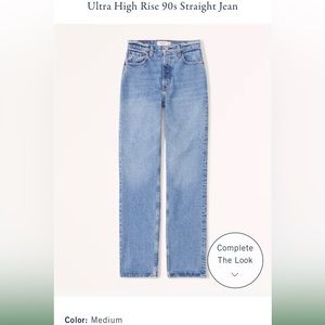 Abercrombie Ultra High Rise 90s Straight Jeans